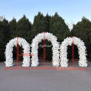 DKB 베스트셀러 인조 꽃 아치 장식 DIY 화이트 로즈 꽃 아치 웨딩 배경 장식용 - Product Image 2