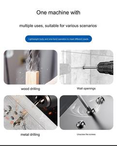 Juego de Taladro Inalámbrico Profesional Multifuncional, Juego de Destornilladores Eléctricos Recargables de Litio, Herramientas Industriales, Juego Combinado para Bricolaje - Product Image 5