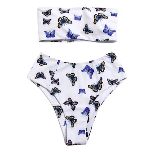 Conjunto de Bikini Sexy para Mujer, Push-Up, con Cordones, Tirantes Trenzados y Estampado Animal, Traje de Baño de 2 Piezas - Product Image 1