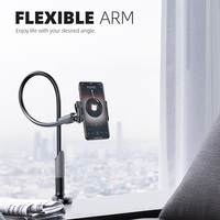 Support de téléphone flexible Lamicall LS05 à bras col de cygne stable en métal pour lit et bureau – Support mains libres pour smartphone