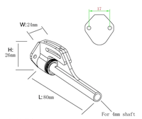 TFL-Support d'arbre de bateau RC, 4mm/4.76mm, queue de souris M4, dents avant arrière, catamaran, accessoires en métal