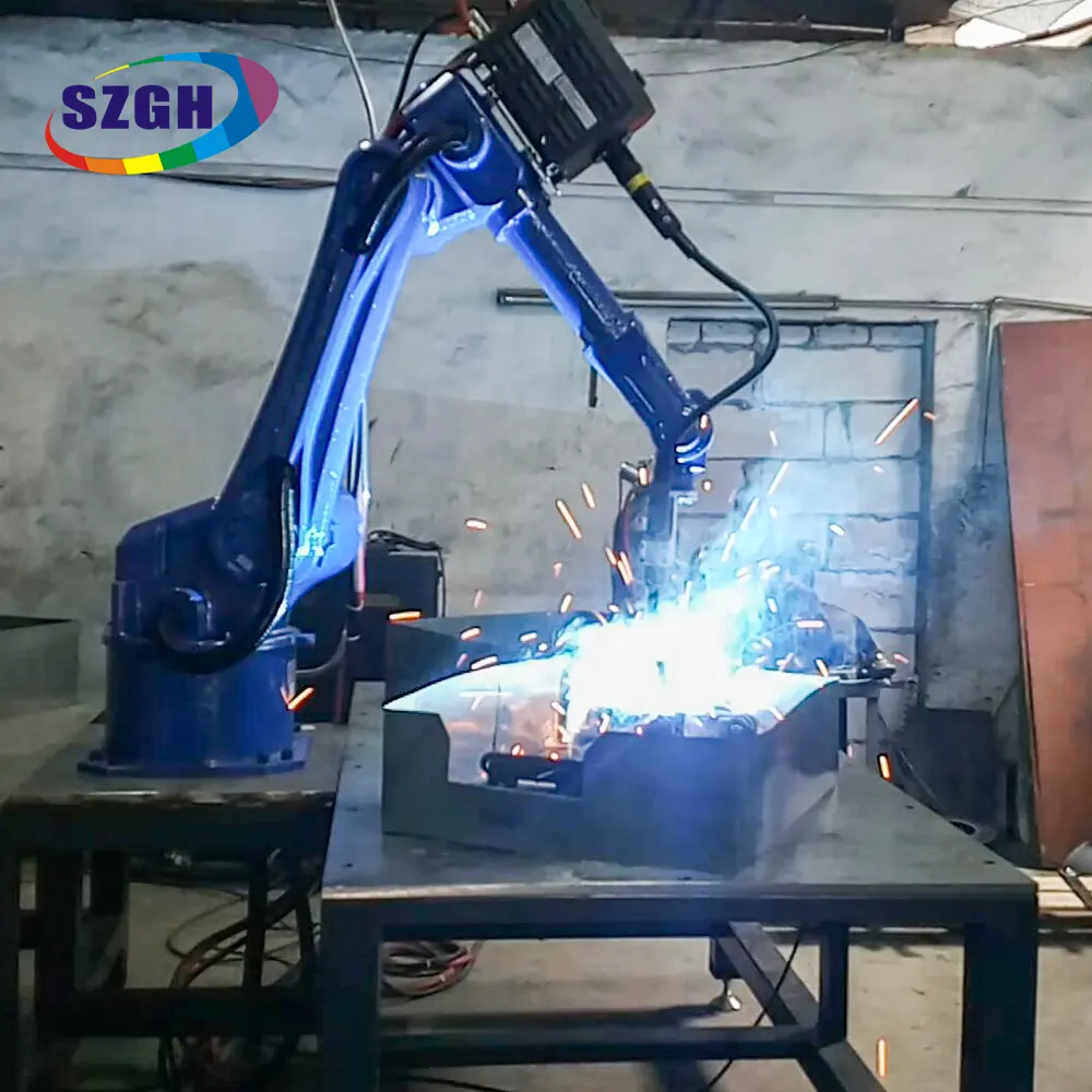 SZGH Robot Las Cnc, Lengan Busur/Tig Robot Las Aluminium Baja Tahan Karat Robot Las Otomatis 6 Sumbu dengan Chass