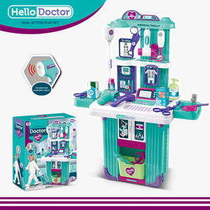 2 in 1 plastik çocuklar doktor seti okul öncesi çocuklar için tıbbi istasyonu oyuncak oyna Pretend - Product Image 2