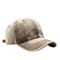 Cappellino da Baseball in Cotone Lavato Vintage a 6 Pannelli, Colore Unico, Logo Personalizzato, Ricamo 3D, Stile Retrò