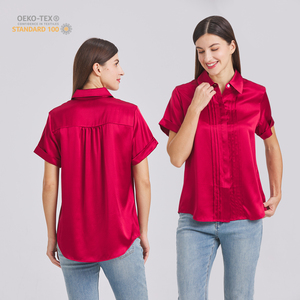 Verified <span class=keywords><strong>Pro</strong></span> Factory Luxury 6A 22MM Mulberry SIlk Clothes <span class=keywords><strong>Blouse</strong></span> Tops OEKO-TEX 100 Collection de chemises en soie certifiées - Product Image 6