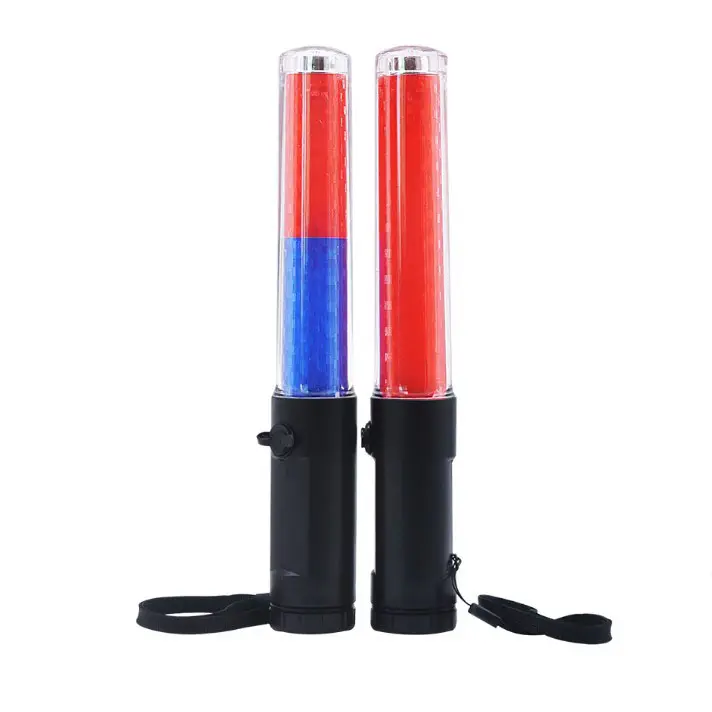 Multi function torch light wand 26cm Red Flashing led traffic baton