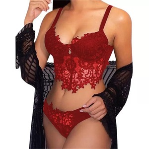 Ensemble de lingerie sexy 2 pièces de style nouveau avec bretelles en dentelle - Vêtements intimes séduisants pour femmes - Product Image 2