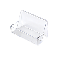Boîte à cartes de visite personnalisée en acrylique transparente, moulée par rotation et découpée, capacité 80 cartes, durable