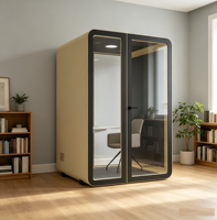 UNIBOOTH Cabine insonorisée portable préfabriquée 33 dB, ignifuge ISO 23351, à montage rapide, pour salle de formation et hall, fournisseur vérifié