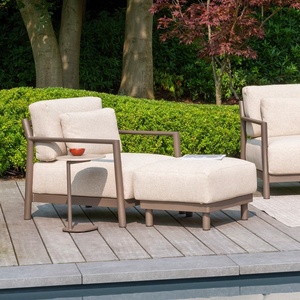 Juego <span class=keywords><strong>de</strong></span> <span class=keywords><strong>Muebles</strong></span> <span class=keywords><strong>de</strong></span> Jardín <span class=keywords><strong>de</strong></span> 4 Plazas, Diseño Moderno con Estructura Metálica y Cojines Gruesos, Sofá <span class=keywords><strong>de</strong></span> Aluminio para Exteriores - Product Image 3