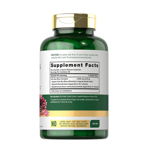 Wildcrafted <strong>Organic</strong> <strong>Sea</strong> <strong>Moss</strong> Capsules | <strong>Irish</strong> <strong>Sea</strong> <strong>Moss</strong> Bladderwrack Burdock Root Herbal Supplement - Product Image 4