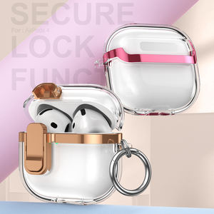 Clip de verrouillage étui de protection en TPU souple Transparent pour Apple <span class=keywords><strong>Airpods</strong></span> 4 /<span class=keywords><strong>Airpods</strong></span> Pro 2 étuis de couverture - Product Image 3