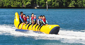 Bateau gonflable jaune en forme <span class=keywords><strong>de</strong></span> banane, requin, <span class=keywords><strong>baleine</strong></span>, bateau <span class=keywords><strong>de</strong></span> loisirs nautiques pour adultes, jeu <span class=keywords><strong>de</strong></span> sports nautiques - Product Image 2