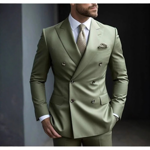 Completo da <span class=keywords><strong>Uomo</strong></span> su Misura a Due Pezzi con Giacca Doppiopetto e Colletto a Risvolto, Vestibilità Slim per Feste, Matrimoni e Affari - Product Image 4