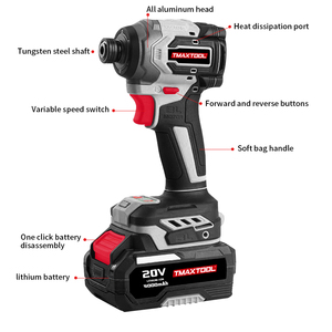 Tmaxtool 21V Lithium-ion Perceuse <span class=keywords><strong>Visseuse</strong></span> à Percussion Sans Balais - 230Nm Couple Max Sans Fil - Product Image 2