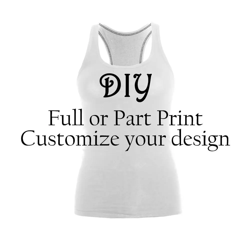 DIY Custom Tank Tops Women 3D 1 MOQ Customize Your Own Picture Fitness Vest plus size women's tank tops