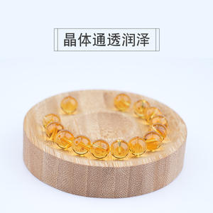 Lâche cristal culture bricolage à la main perlé perles rondes Bracelet brésilien jaune pour les femmes - Product Image 2