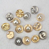 Boutons en alliage plaqué or sur mesure pour veste en jean pour homme, 17 mm/19 mm