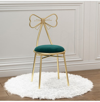 Tabouret de coiffeuse papillon avec dossier, chaise papillon, tabouret de salon de manucure, tabouret de luxe léger, style princesse, tabouret de maquillage pour fille