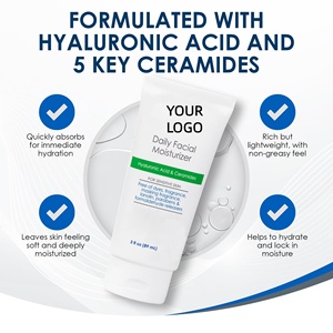 Crema Hidratante Facial para Piel Sensible con Ácido Hialurónico y Escualano, Disponible para Marca Privada OEM - Product Image 2