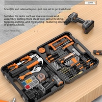 Nouvel ensemble d'outils de perceuse électrique avec boîte à outils, kit combiné multifonctionnel pour électricien et charpentier, pour usage domestique et automobile