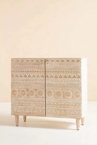 Buffet <span class=keywords><strong>de</strong></span> rangement en bois massif <span class=keywords><strong>de</strong></span> luxe rétro, multi-usages, 2 portes, 4 tiroirs <span class=keywords><strong>de</strong></span> rangement, buffet vintage - Product Image 4