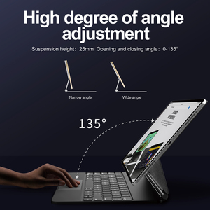 Thông Minh Bàn phím trường hợp không dây với LED Trackpad backlit cho <span class=keywords><strong>Ipad</strong></span> 12.9 13 inch Pro 3 4 5 6 không khí M2 chất lượng cao Hot Bán - Product Image 6