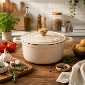 Casserole peu profonde <span class=keywords><strong>en</strong></span> <span class=keywords><strong>fonte</strong></span> <span class=keywords><strong>émaillée</strong></span> de 28 cm, revêtement céramique durable, pot rond pour événements de restauration, directement de l'usine - Product Image 3