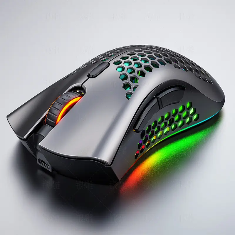New Ultra-Thin Mini Slim Silent 2.4G Optical Computer Mouse 1600 DPI Adjustable RGB Gaming Mouse A3 Rechargeable Wireless Mouse