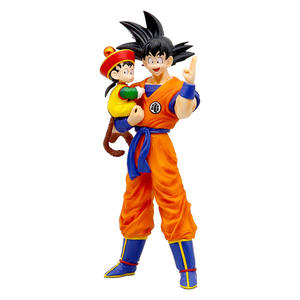 Dragon Balls 30cm Goku Avec Enfance Gohan Père Et Fils Figure Parent-enfant Super Saiyan Figura Anime Décoration De Bureau