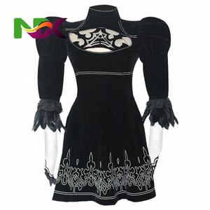 Costume de <span class=keywords><strong>cosplay</strong></span> Nier Automata <span class=keywords><strong>2B</strong></span>, robe de guerrière robotisée d'anime, tenue de jeu de rôle, stock de vente en gros d'usine - Product Image 6