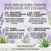 Colonia para Mascotas de Larga Duración con Aroma a Lavanda, Spray Desodorante para Perros, Sin Alcohol, Vegano, para el Cuidado de Mascotas, OEM