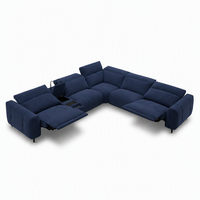 Canapé sectionnel électrique moderne avec lumières de lecture et console de rangement, canapé motorisé pour home cinéma et salon