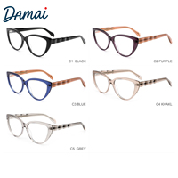 FD5714LT Montures Optiques Vintage Œil de Chat en Acétate pour Femme – Montures de Lunettes Tendance en Acétate