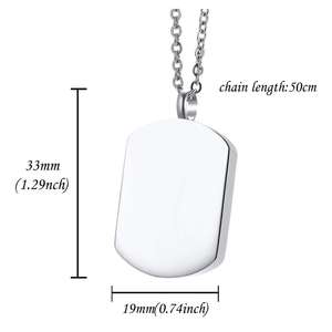 私はあなたを月と背中の火葬ジュエリー壷ネックレス灰ホルダースクエア記念品チャーム男性と女性のためのジュエリーに愛しています - Product Image 2