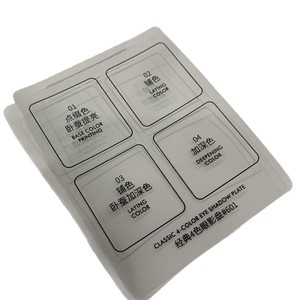 Classic 4 Color <b>Eye</b> <b>Shadow</b> Plate Pet Dustproof Protective Film For Makeup Packaging Die Cut Offset Printing - Product Image 1