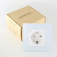 Prise murale intelligente Hooanke standard UK/UE en verre trempé avec écran tactile WIFI, commande vocale et à distance, prise en charge OEM/ODM.