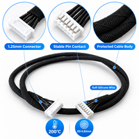 Câble électrique personnalisé MX1.25 à double extrémité, gaine en PVC ignifuge en cuivre étamé, 300V, pour JST Molex