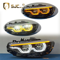 SJC Autoscheinwerfer für BMW 4er F32 F82 V3 Original Silberne Scheinwerfereinheit 13-20 Gelb Weiß Bernstein LED-Scheinwerfer