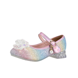 Zapatos de Tacón para Niñas, Primavera-Verano 2026, Zapatos de Cuero con Cristales, Zapatos de Princesa para Pasarela, Zapatos Arcoíris para Niñas - Product Image 4