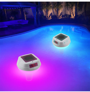 Termômetro solar de piscina flutuante com luz RGB, display digital, impermeável para spa, lagoa, aquário - Product Image 4