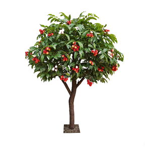 Fábrica personalizada realista artificial melocotón pera árbol espino falso árbol lichi árbol frutal al aire libre supermercado Hotel Parque Decoración - Product Image 4