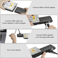 Cable adaptador de disco duro USB 3,0 a SATA IDE para 3,5 2,5 pulgadas HDD/SSD CD DVD ROM 3 en 1USB IDE SATA