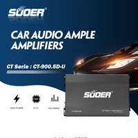 Amplificateur de voiture Suoer CT-900.5D-U 5 canaux 3000 Watts, amplificateur de puissance pour subwoofer de voiture, amplificateur de voiture classe D pleine gamme