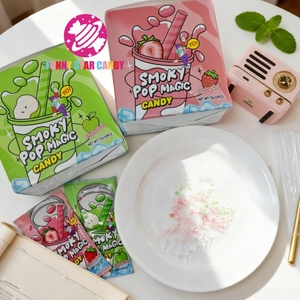 Maßgeschneiderte Fruchtige Sprungbonbons Halal Großhandel Apfel-Erdbeer-Geschmack Süßigkeiten Stroh-Rauch-<span class=keywords><strong>Popping</strong></span>-<span class=keywords><strong>Candy</strong></span> Kinder-Süßigkeiten-Spielzeug - Product Image 1