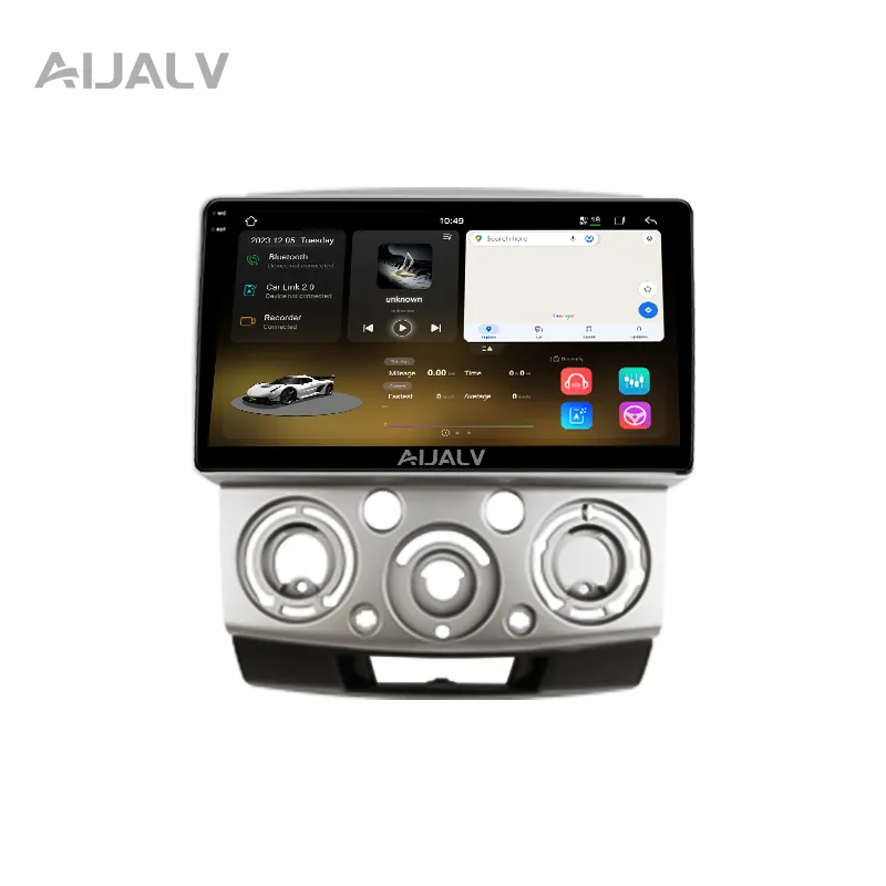 AIJALV Apro QLED Android Auto-Player für FORD 2006-2010 Everest 8-Core 2K Auto-DVD Radio Stereo-Player GPS Navigationssystem wlan