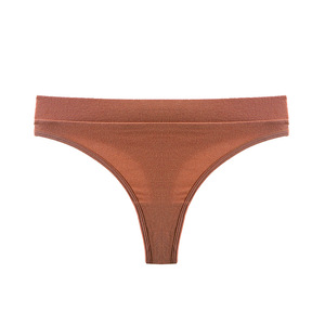 Tanga <span class=keywords><strong>de</strong></span> cintura baja <span class=keywords><strong>de</strong></span> algodón acanalado para mujer al por mayor, bragas <span class=keywords><strong>de</strong></span> patrón sólido transpirables para el día a día, bragas cómodas <span class=keywords><strong>de</strong></span> tiro fino - Product Image 5