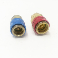 Адаптер быстрого разъема для переменного тока R134a 1/4 "SAE Male Flare High/Low A/C Freon коллектор комплект для преобразования шланга