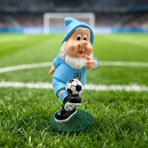 Divertida Figura de Gnomo de Jardín de Fútbol de Poliresina Ecológica de 11.26 Pulgadas, Decoración Deportiva para Exteriores, Colores de Equipo Personalizados Disponibles - Product Image 4