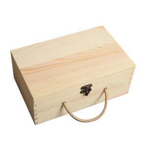 Wooden <b>Honey</b> Gift Box Rectangle Pine Portable With Lining For Craft Packaging - Product Image 5